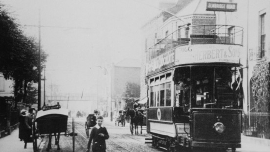 Gloucester Corporation Tramways Tram No 7 and driver